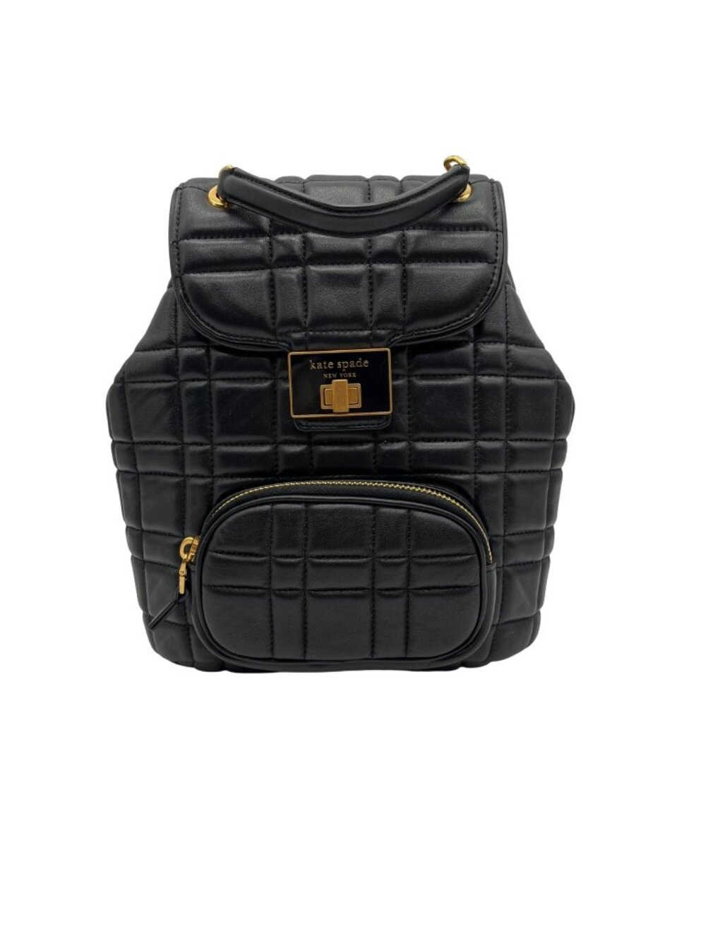 Kate Spade Black Quilted Leather Evelyn Backpack
